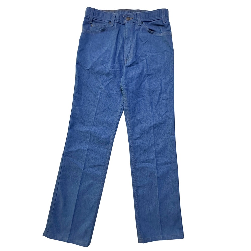VTG Levis Action Jeans 34x32 Blue Denim Straight Leg Workwear Americana Stretch